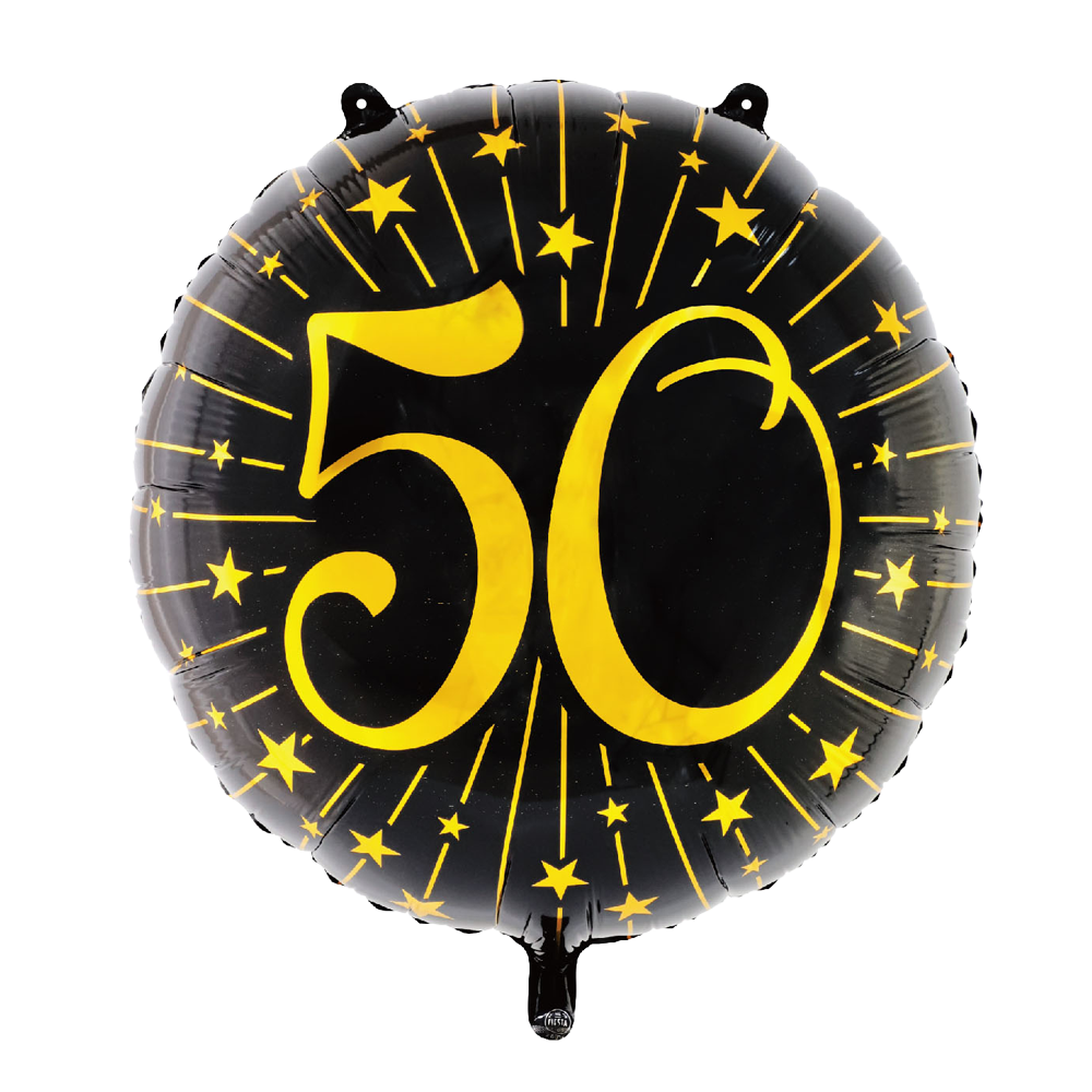 Folieballon inclusief helium - 50 jaar groot