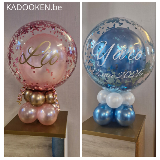 Bubble ballon met eigen tekst - Tafelmodel