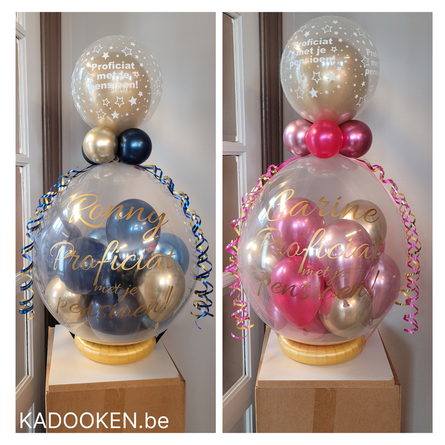 Geldballon/Geschenkballon Pensioen- met eigen tekst