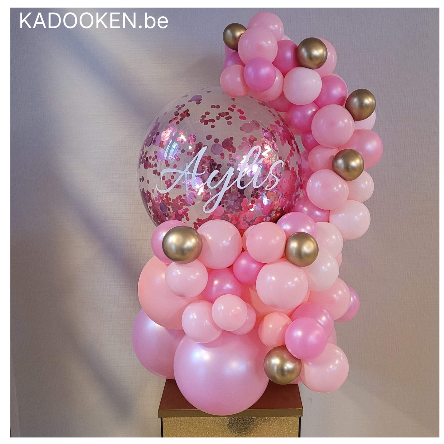 Geld of geschenkballon met eigen tekst - Organic