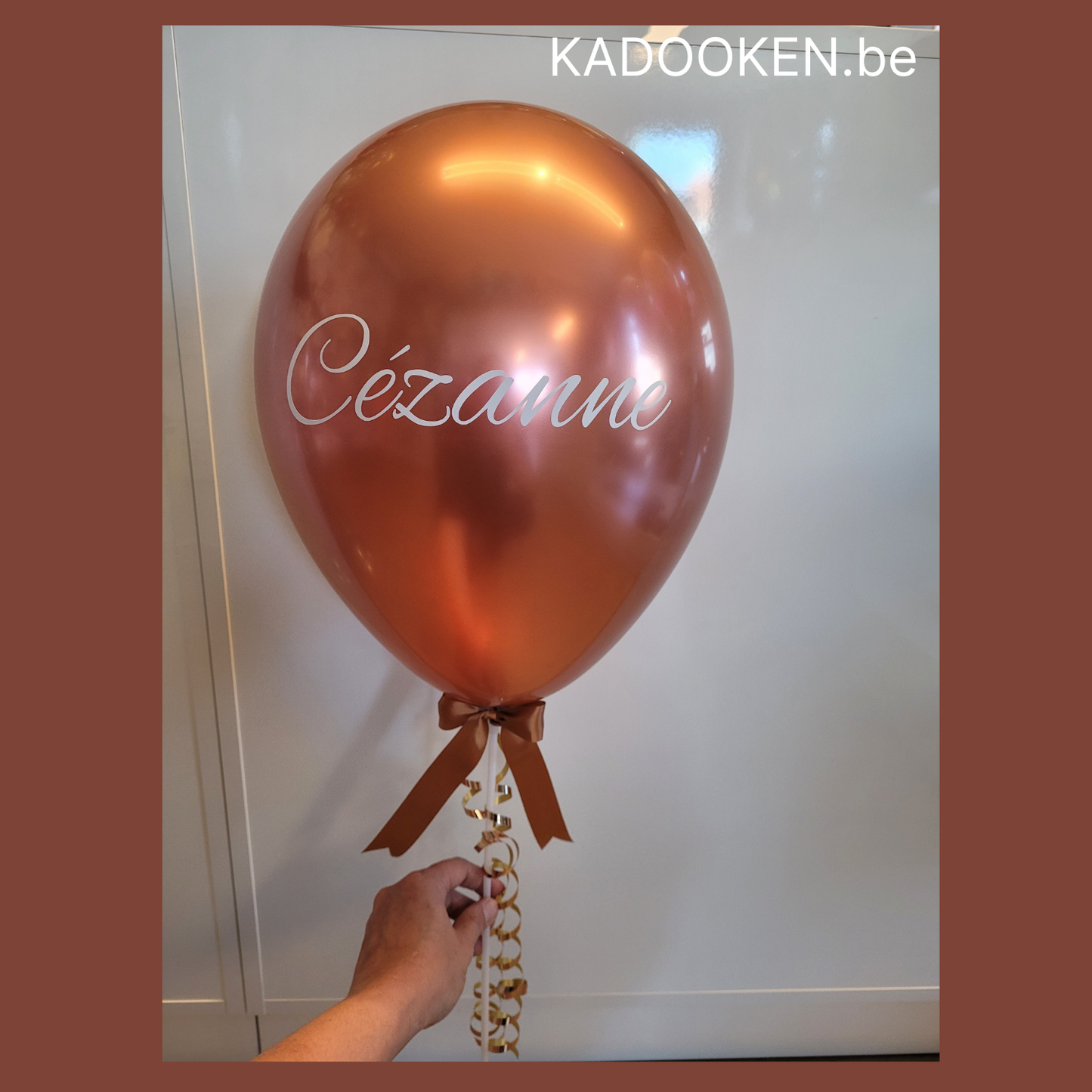 Ballon met naam op stokje