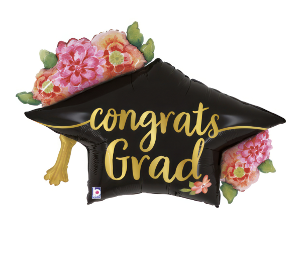 Folieballon Geslaagd - Congrats Grad Flowers
