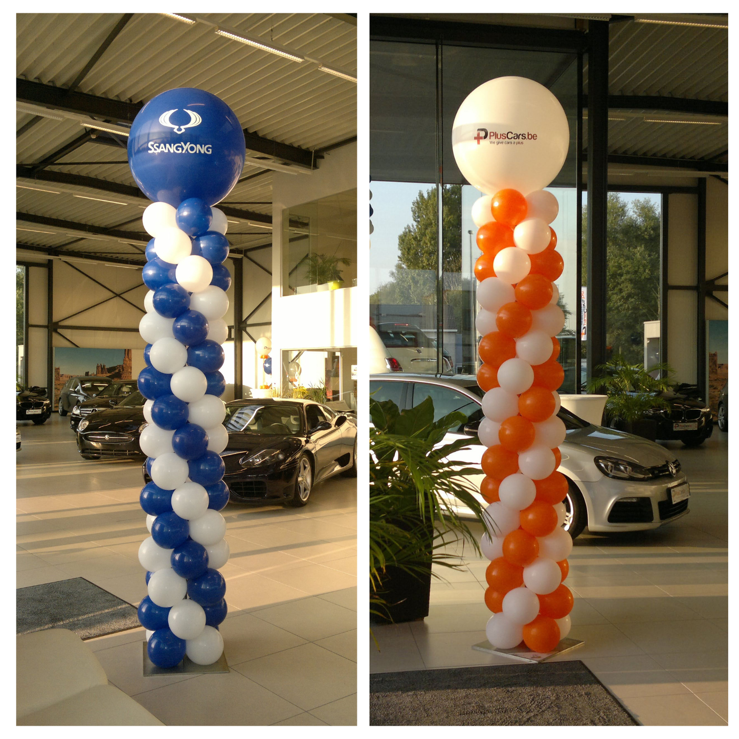 XL ballonzuil met eigen tekst/logo - Hoogte: 3 meter