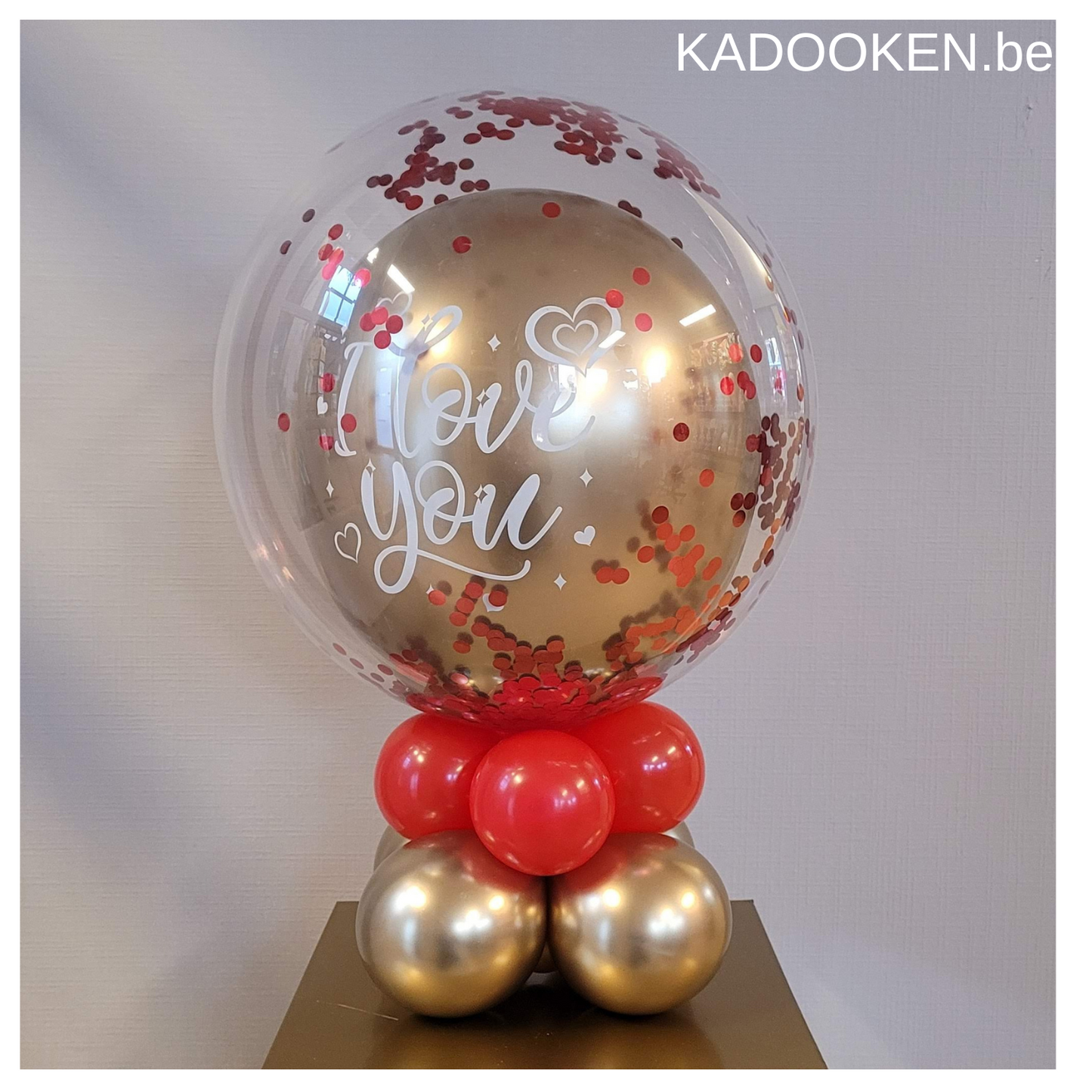 Tafelstukje Bubble 'I Love You'