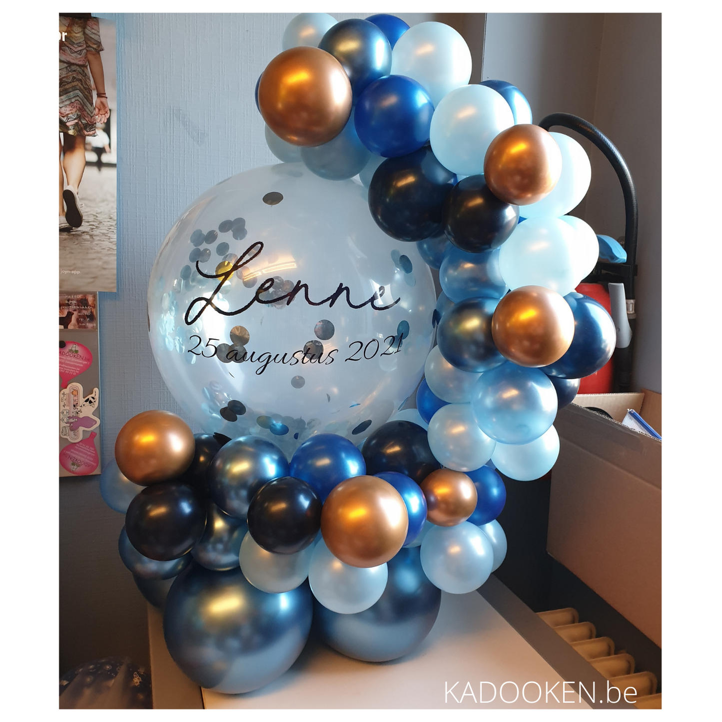 Geld of geschenkballon met eigen tekst - Organic