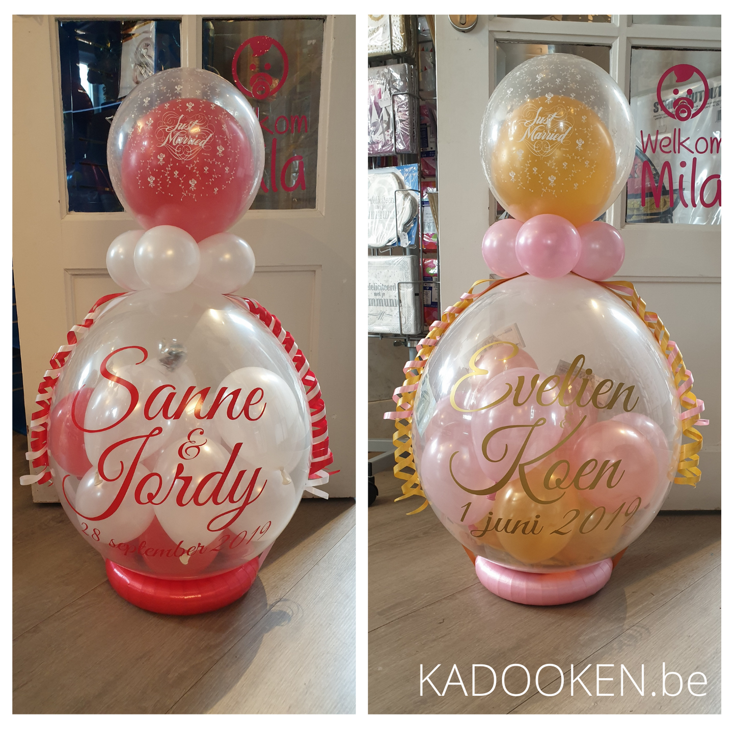 Geldballon/Geschenkballon Huwelijk - met eigen tekst