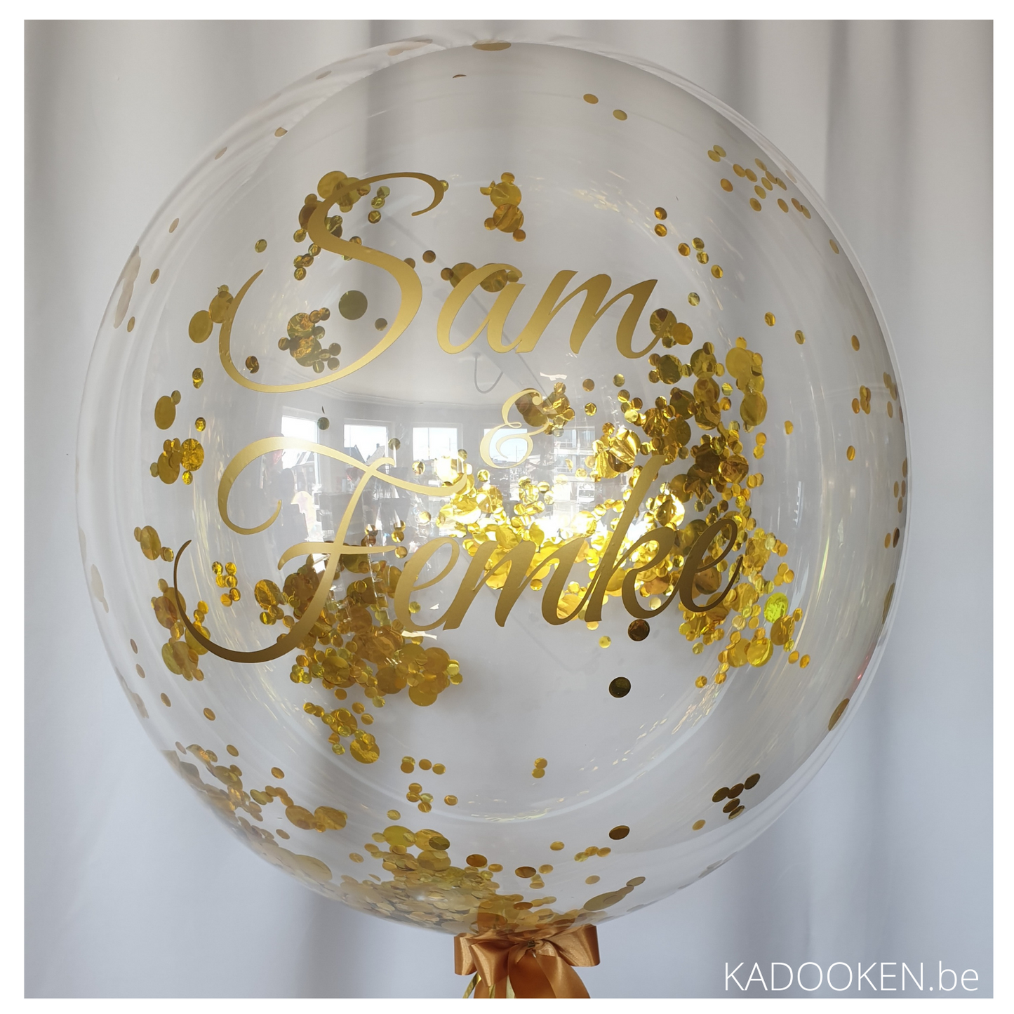 Standaard Confetti-Bubble ballon met eigen tekst