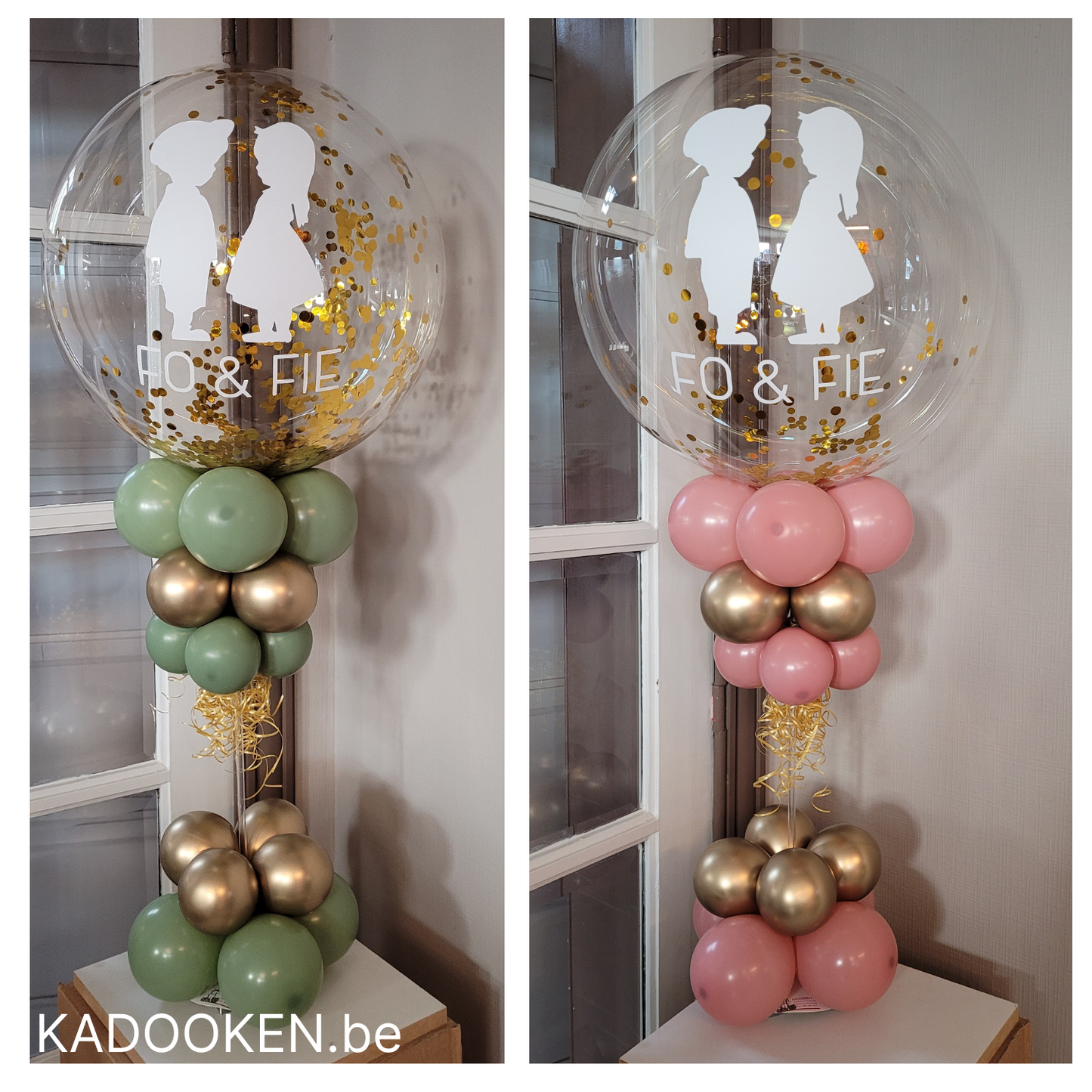 Tafelballon Confetti-bubble met eigen tekst/logo