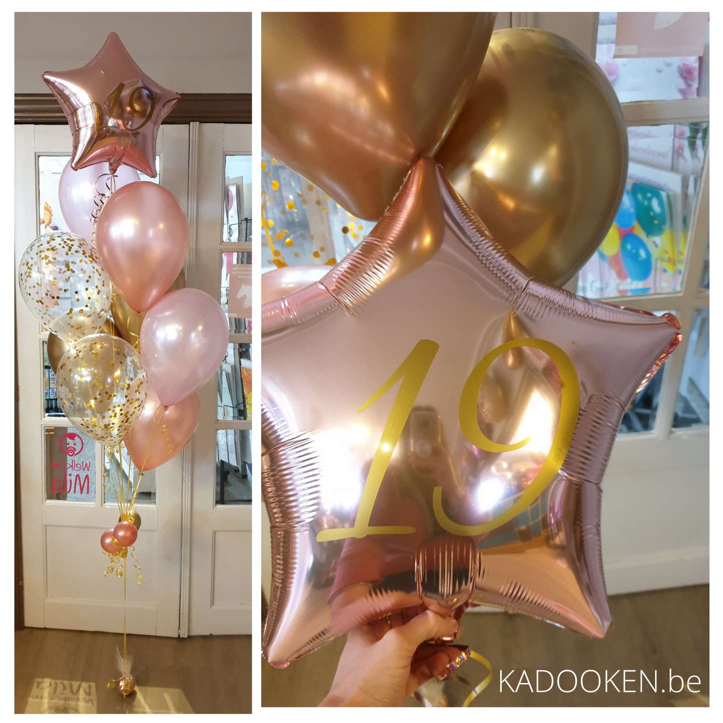 Medium Glitterboeket - met eigen tekst