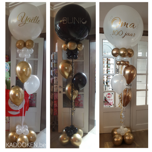 XL heliumballon met eigen tekst en extra afwerking