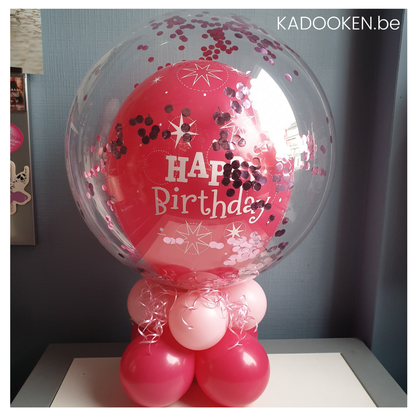 Tafelstukje Bubble - Happy Birthday