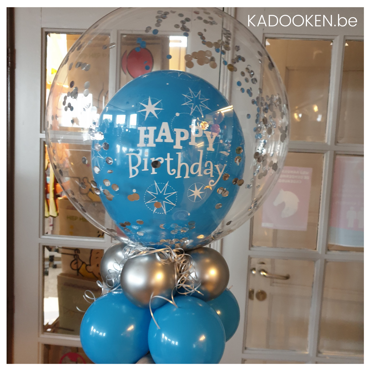 Tafelstukje Bubble - Happy Birthday