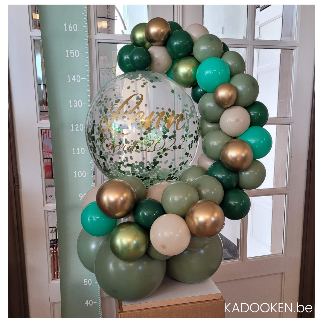 Geld of geschenkballon met eigen tekst - Organic