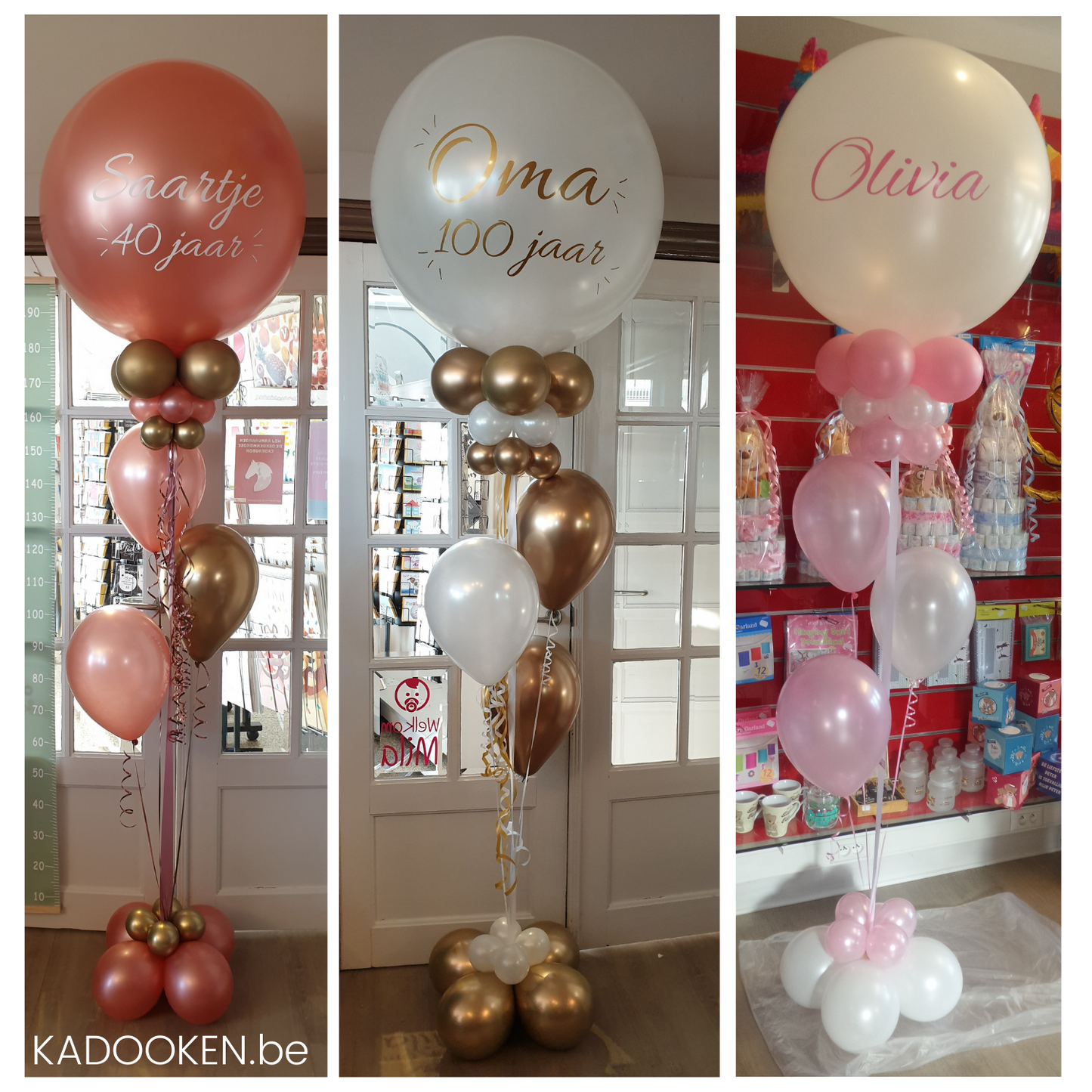XL heliumballon met eigen tekst en extra afwerking