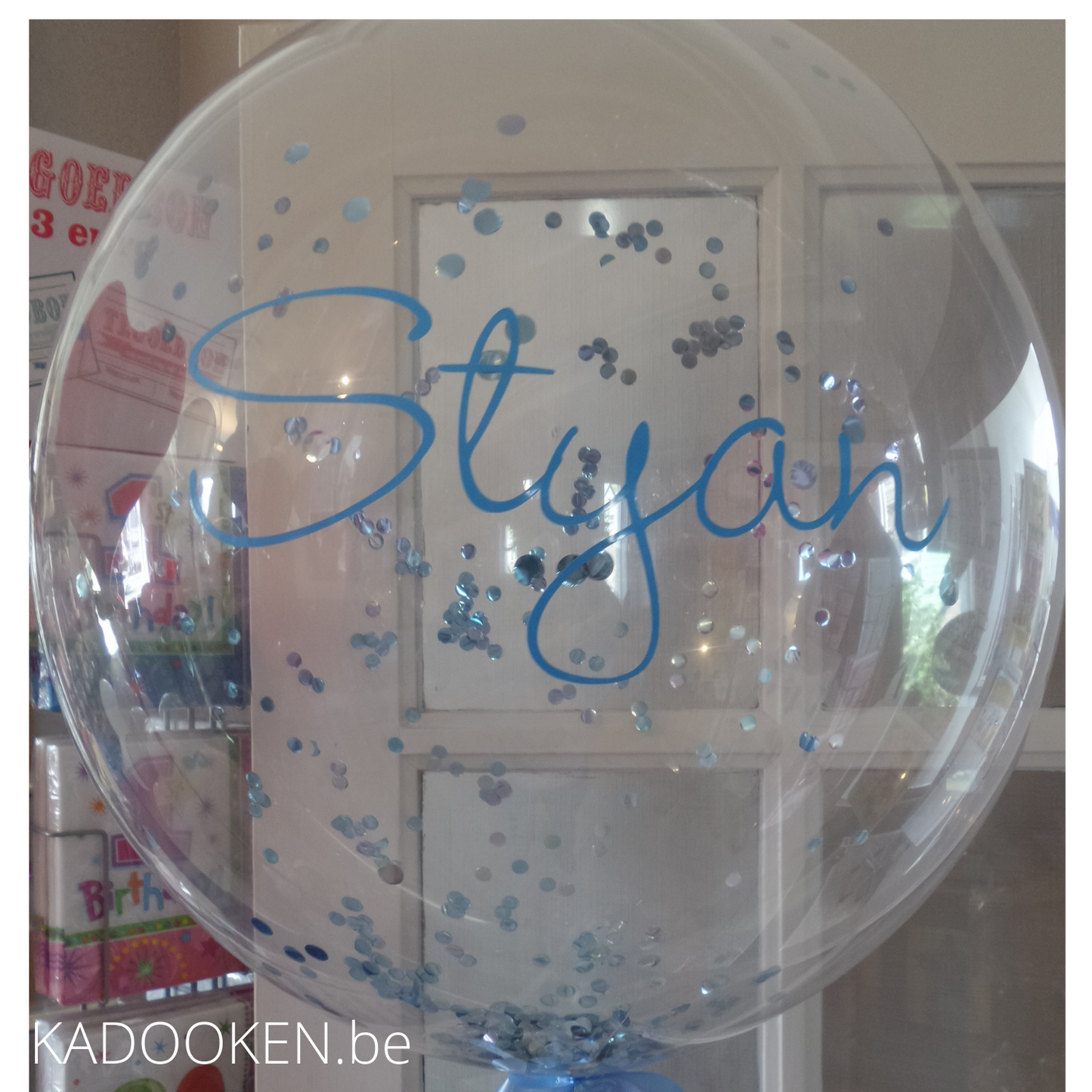 Standaard Confetti-Bubble ballon met eigen tekst