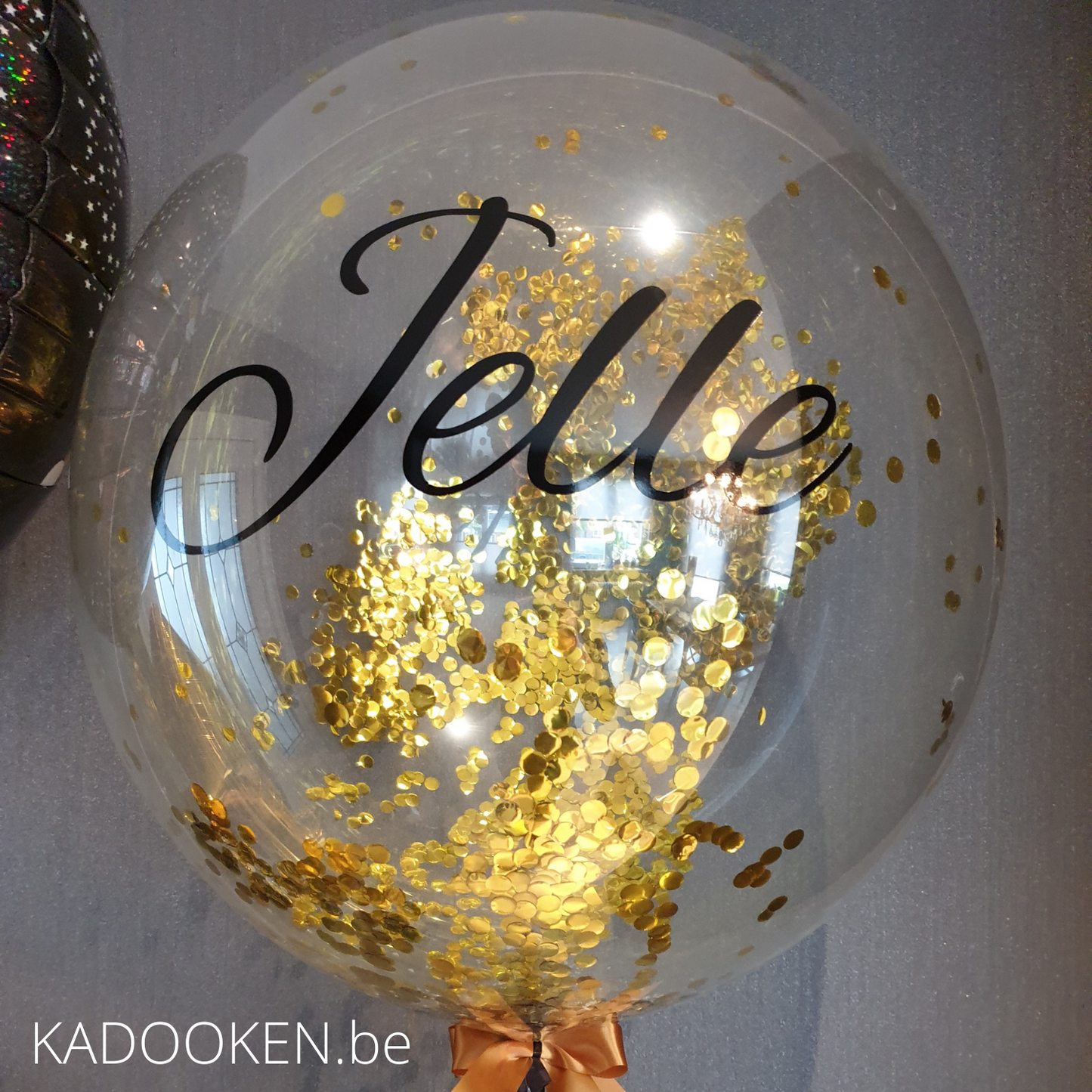 Standaard Confetti-Bubble ballon met eigen tekst