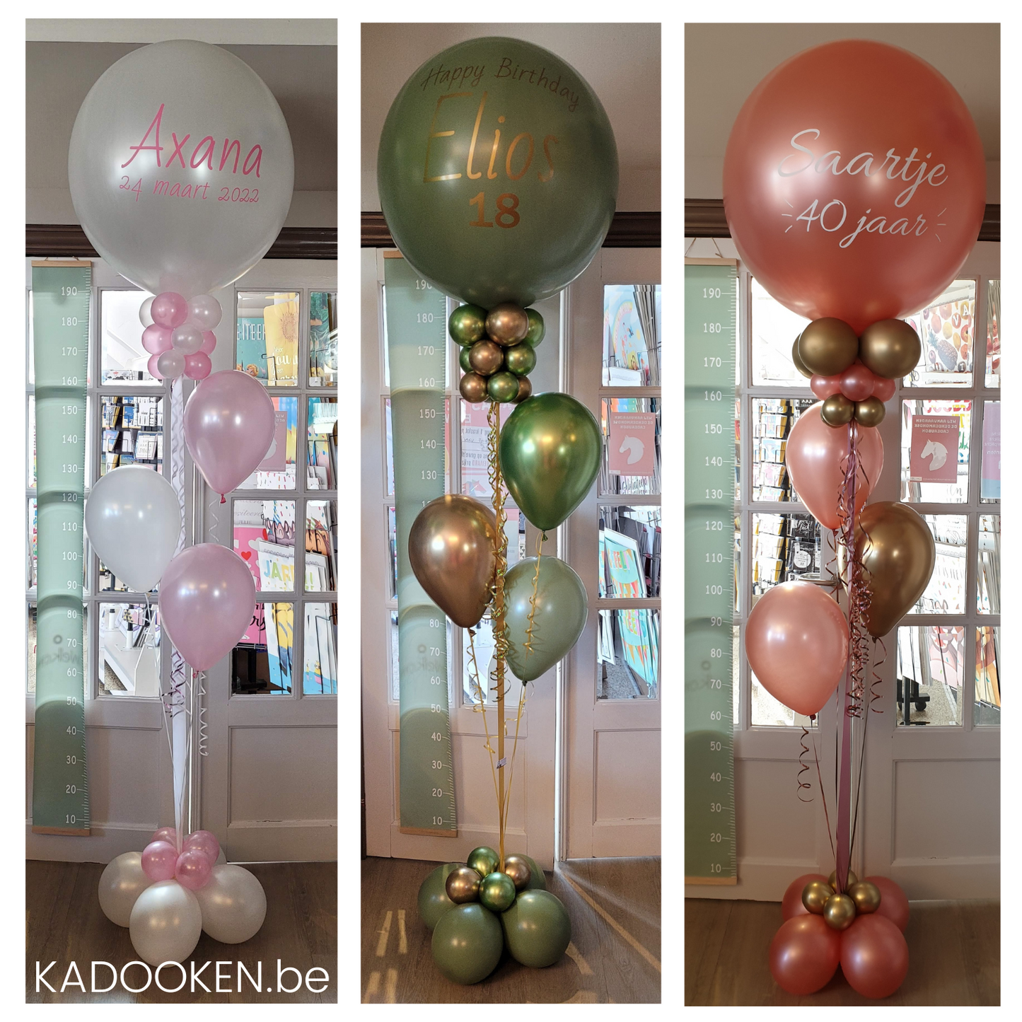 XL heliumballon met eigen tekst en extra afwerking