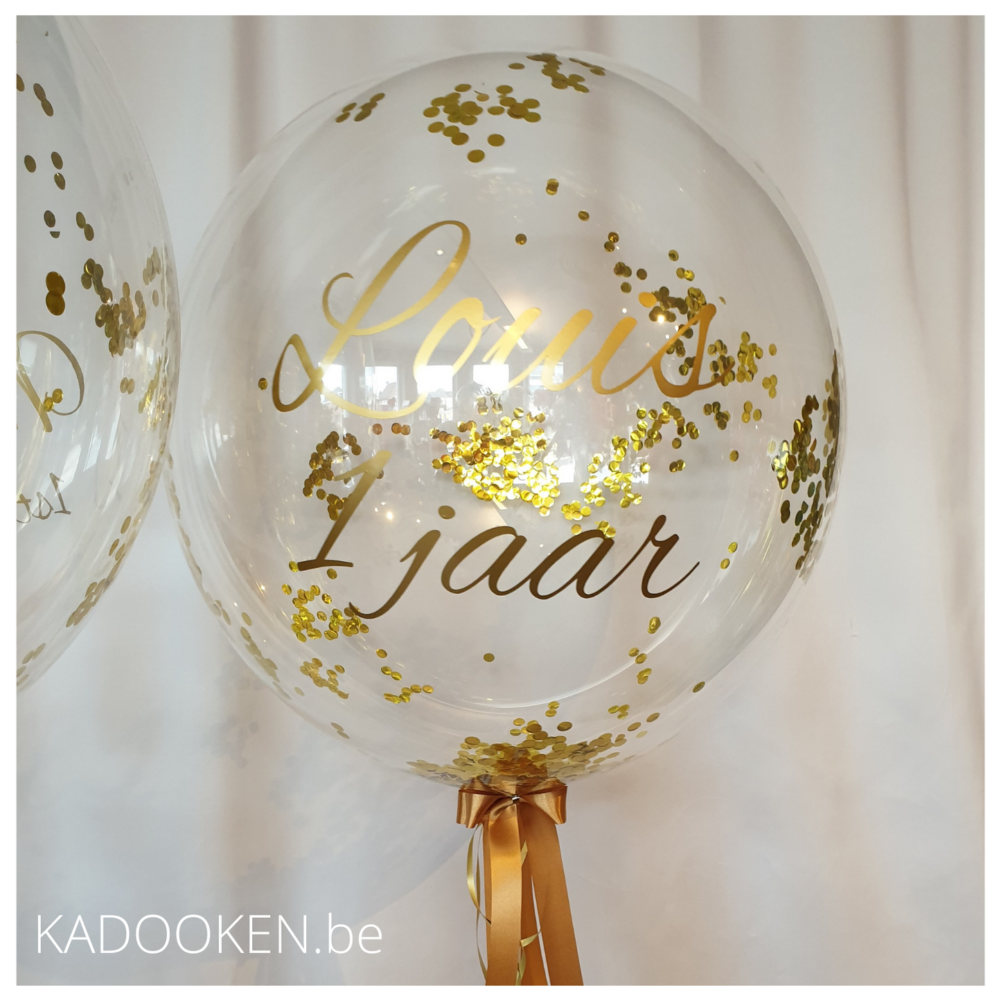 Standaard Confetti-Bubble ballon met eigen tekst