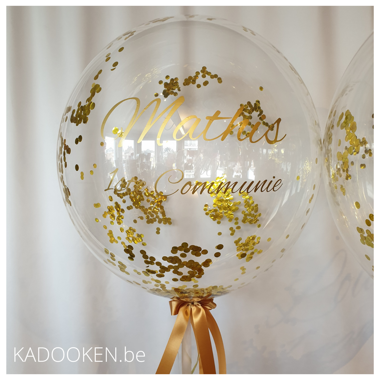 Standaard Confetti-Bubble ballon met eigen tekst