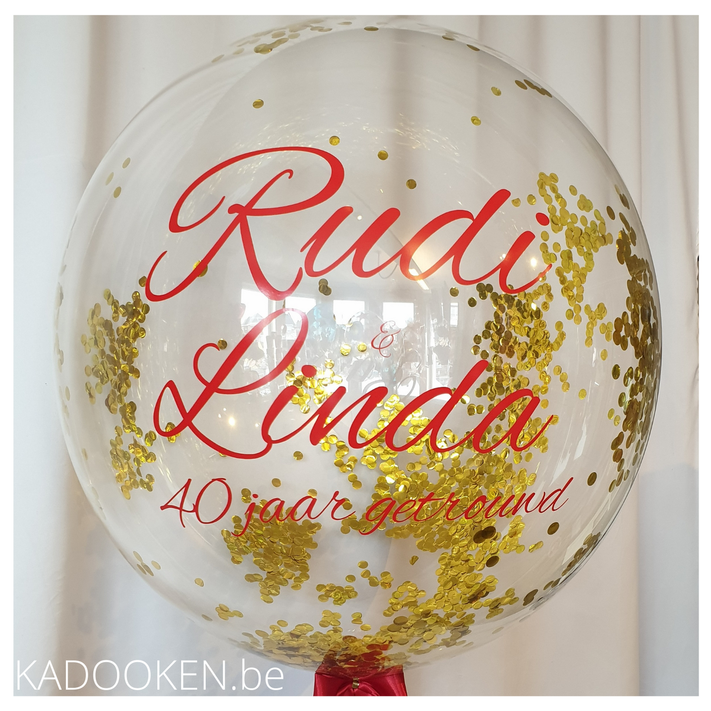 Standaard Confetti-Bubble ballon met eigen tekst