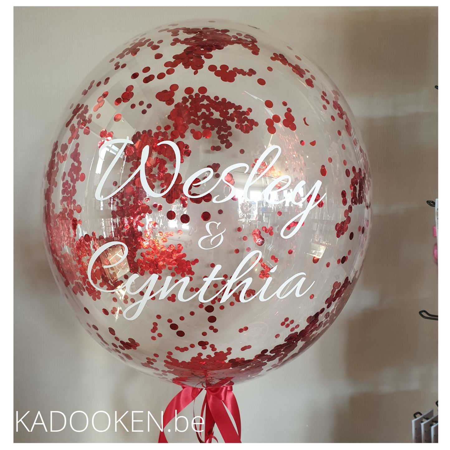 Standaard Confetti-Bubble ballon met eigen tekst