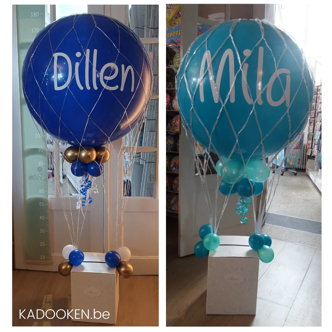 XL luchtballon met enveloppendoos en eigen tekst