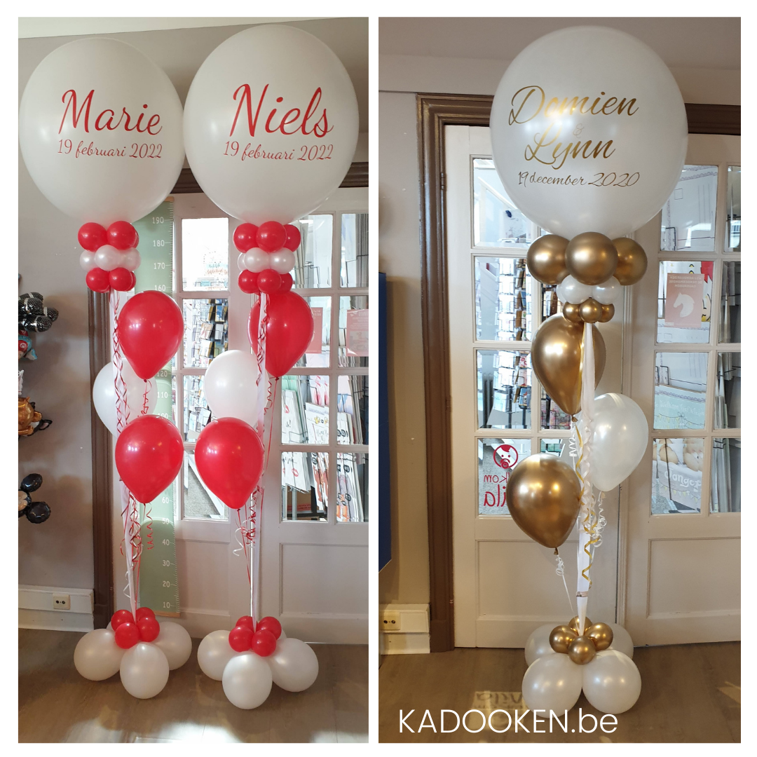 XL heliumballon met eigen tekst en extra afwerking