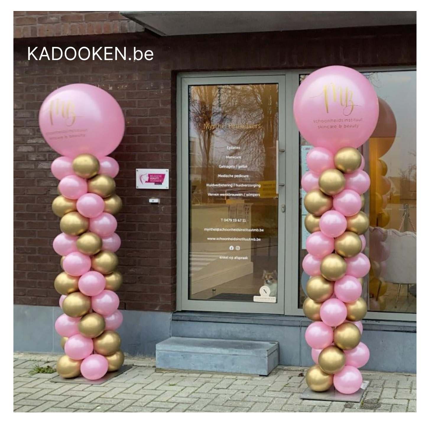 Standaard ballonzuil met eigen tekst/logo