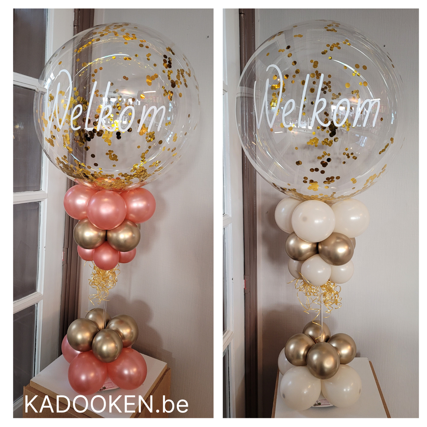 Tafelballon Confetti-bubble met eigen tekst