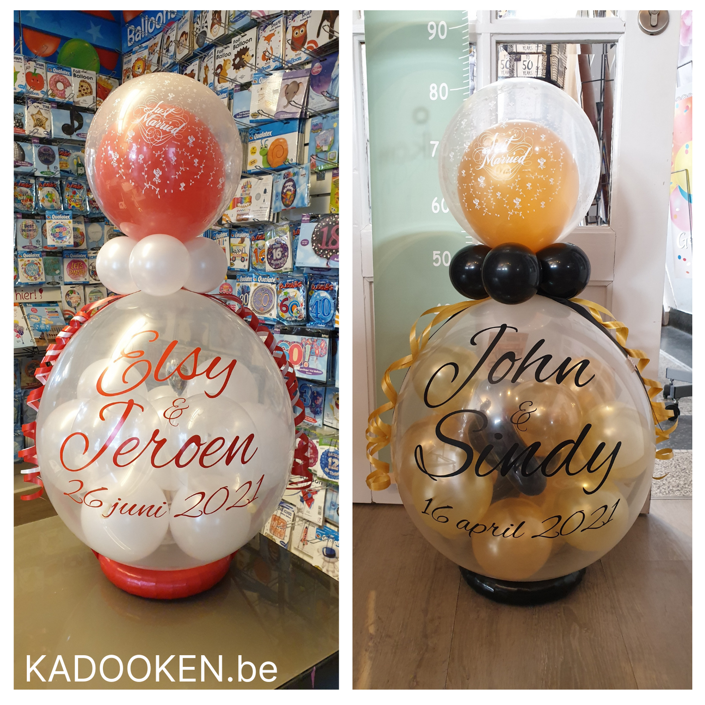 Geldballon/Geschenkballon Huwelijk - met eigen tekst