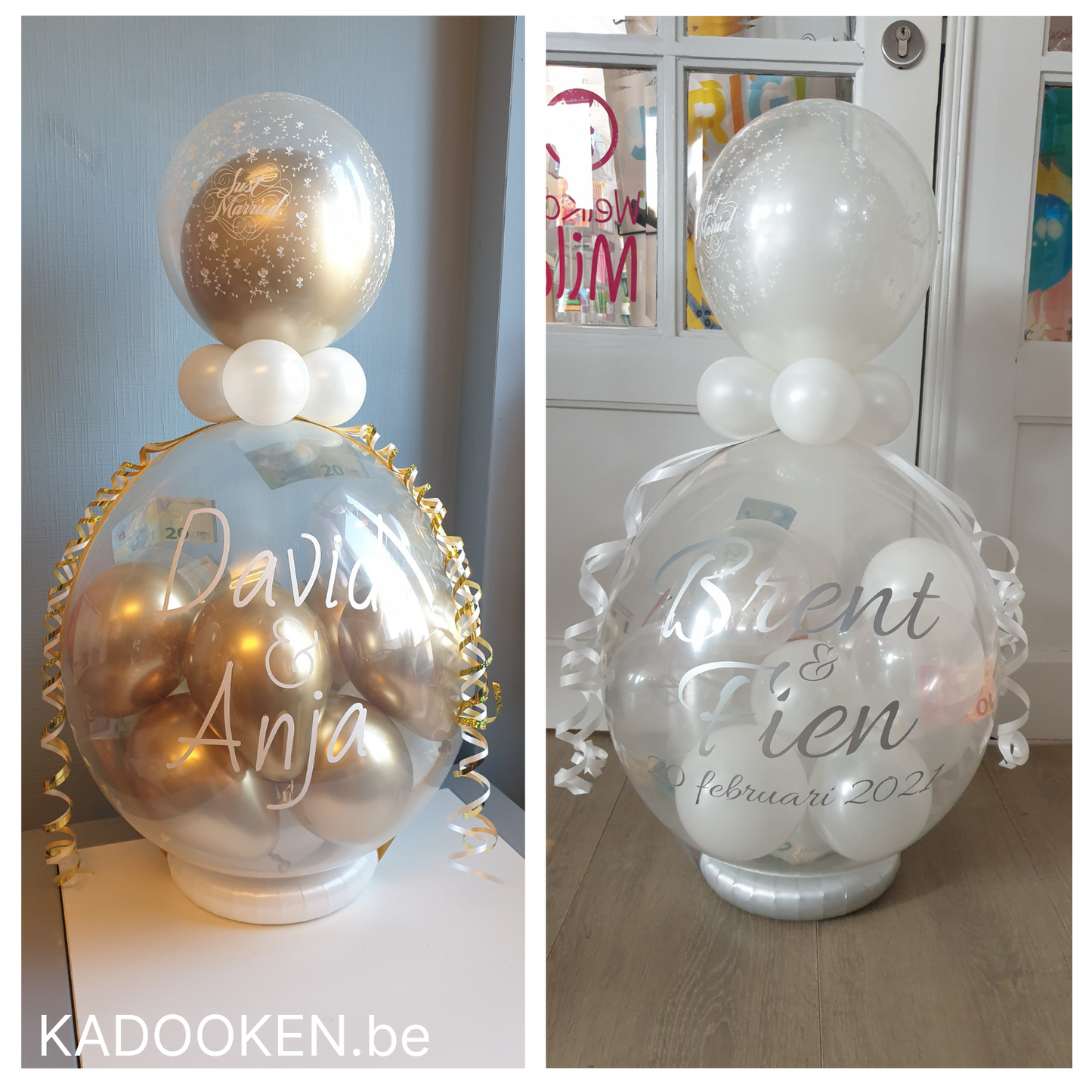 Geldballon/Geschenkballon Huwelijk - met eigen tekst