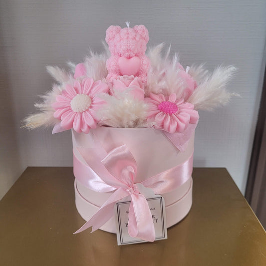 Kaarsboeket Roze