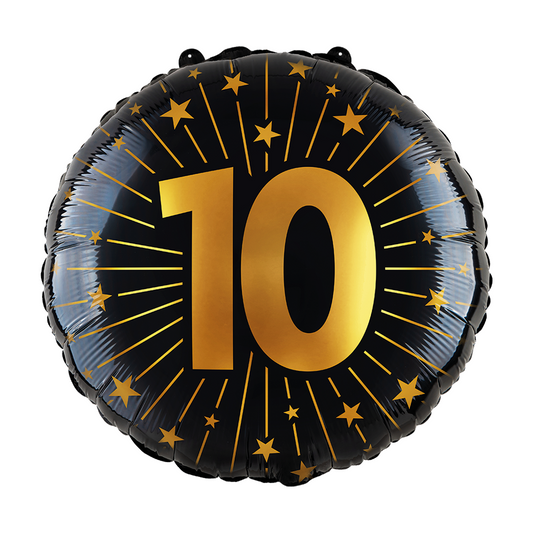 Folieballon inclusief helium - 10 jaar