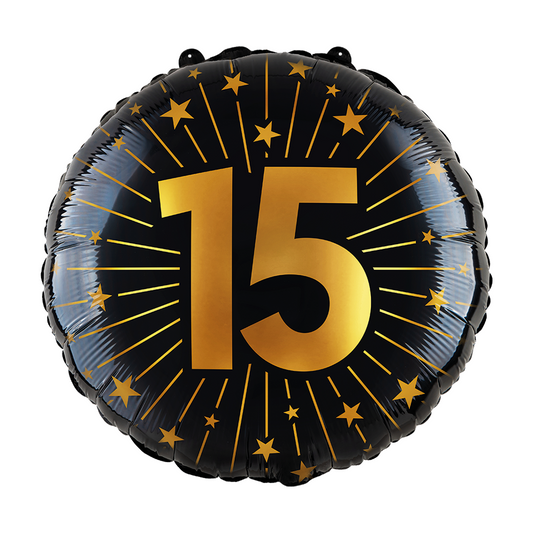 Folieballon inclusief helium - 15 jaar