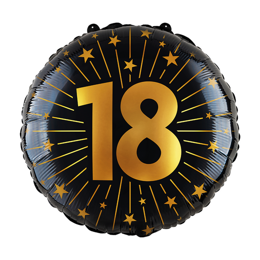 Folieballon inclusief helium - 18 jaar