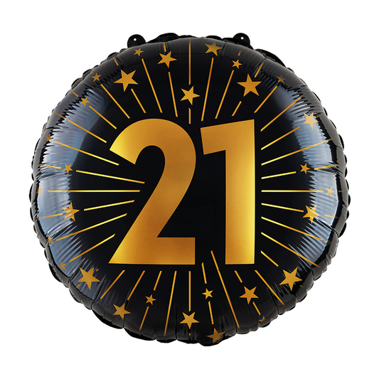Folieballon inclusief helium - 21 jaar