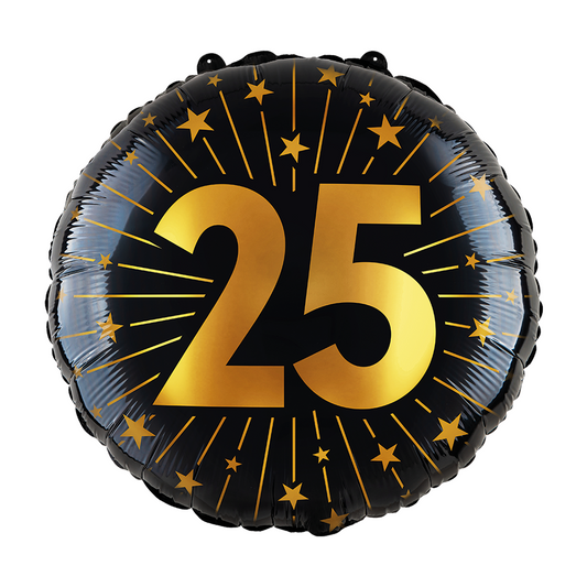 Folieballon inclusief helium - 25 jaar