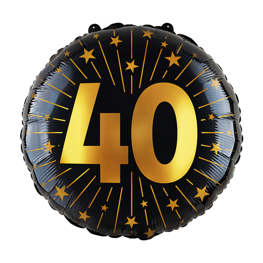 Folieballon inclusief helium - 40 jaar