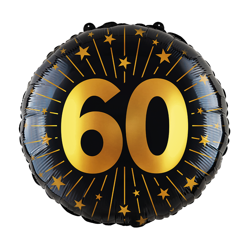 Folieballon inclusief helium - 60 jaar