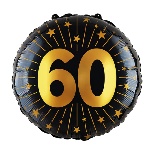 Folieballon inclusief helium - 60 jaar