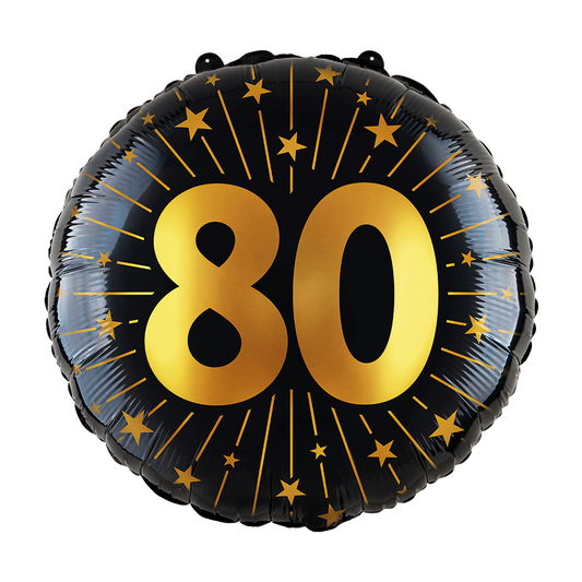 Folieballon inclusief helium - 80 jaar