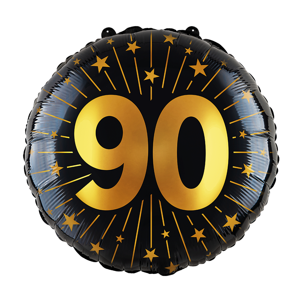 Folieballon inclusief helium - 90 jaar