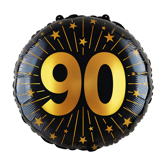 Folieballon inclusief helium - 90 jaar