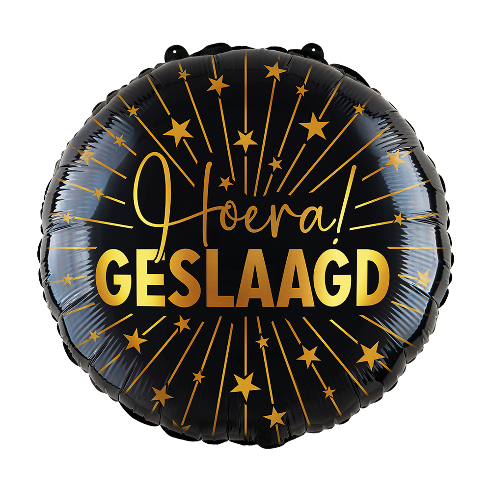 Folieballon inclusief helium - Hoera geslaagd 30 cm