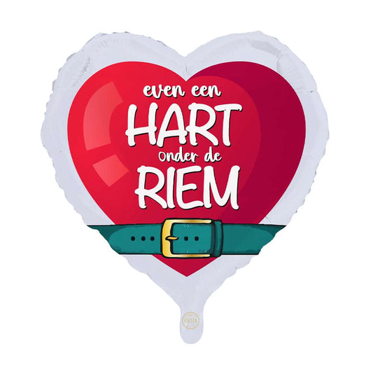 Folieballon inclusief helium - Hart onder de riem - 30 cm