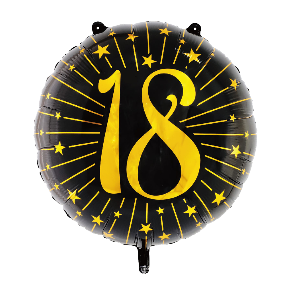 Folieballon inclusief helium - 18 jaar groot