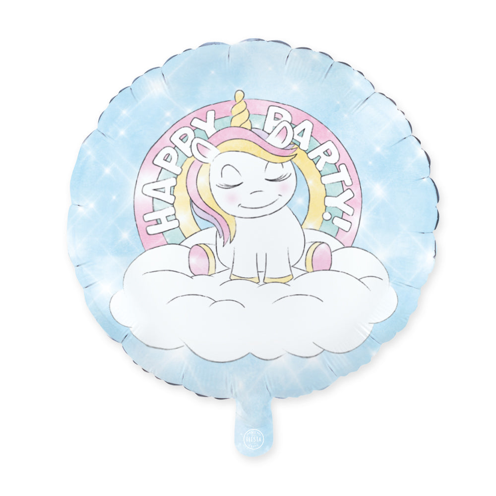 Folieballon inclusief helium - Happy Birthday - Unicorn