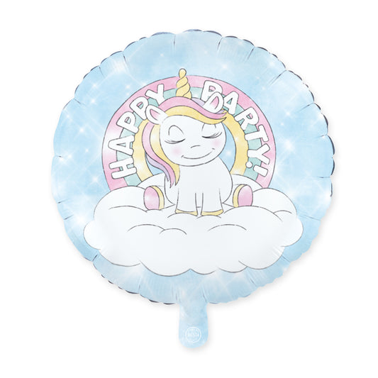 Folieballon inclusief helium - Happy Birthday - Unicorn