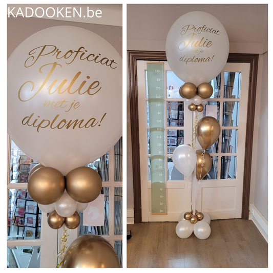 XL heliumballon met eigen tekst - Geslaagd