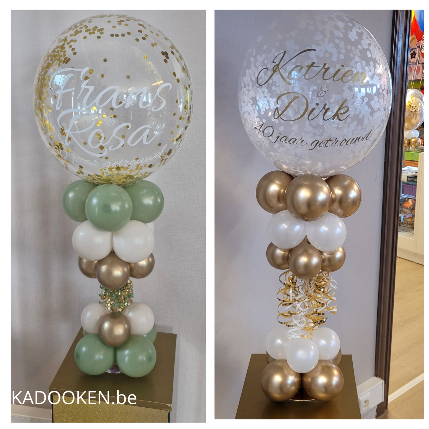 Tafelballon Confetti-bubble met eigen tekst